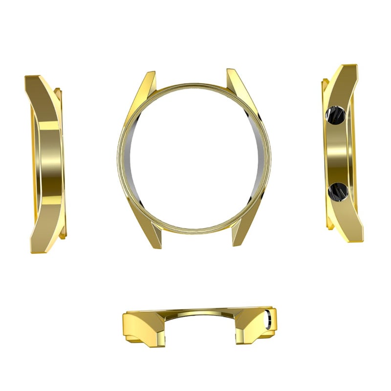 Golden TPU Protective Case Flexible Frame Scratch Proof Cover For 46mm Watch - Image 2