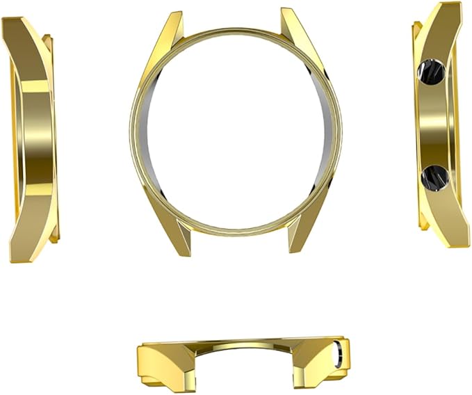 Golden TPU Protective Case Flexible Frame Scratch Proof Cover For 46mm Watch - Image 1