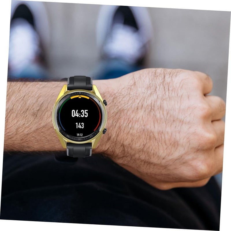 Golden TPU Protective Case Flexible Frame Scratch Proof Cover For 46mm Watch - Image 3