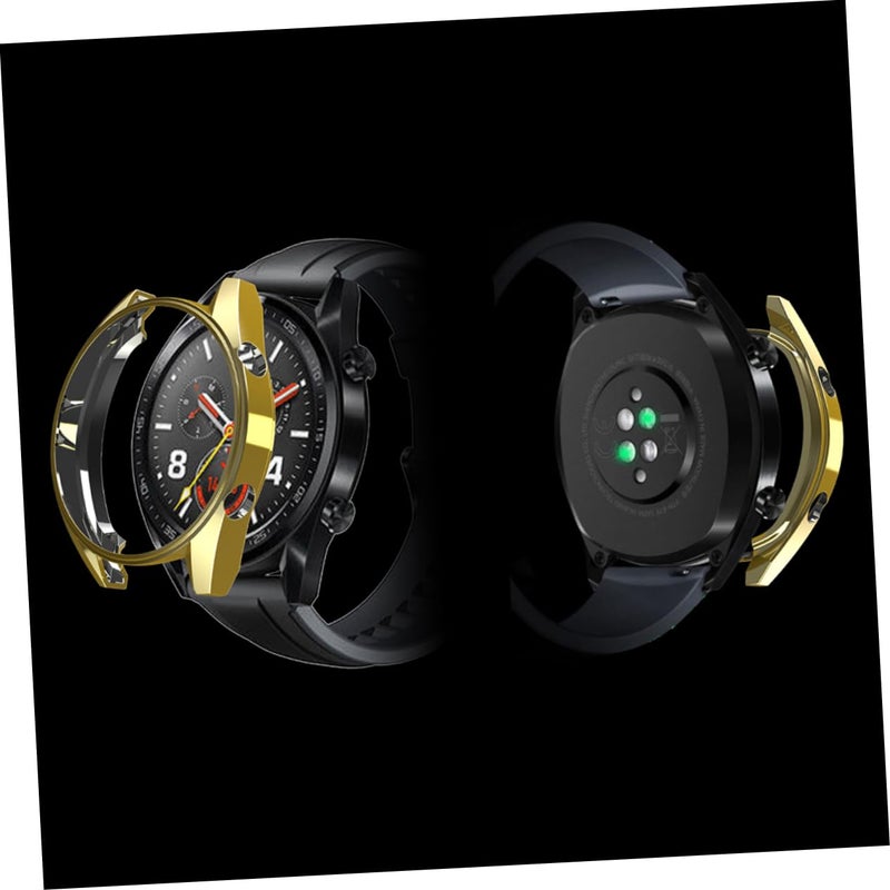Golden TPU Protective Case Flexible Frame Scratch Proof Cover For 46mm Watch - Image 5