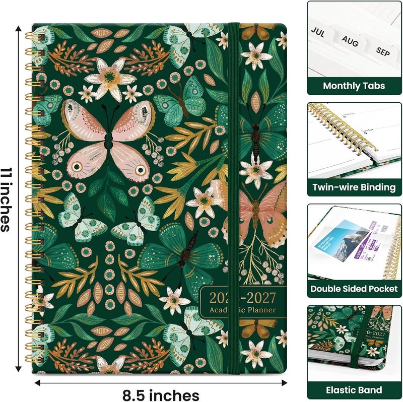 Taja Planner 2026-2027, Academic Year Monthly and Weekly Calendar Planner, Jul 2026 - Jun 2027, Hardcover Teacher Student Planning Agenda book with Tabs, Perfect for School Office Supplies, 8.5" x 11 - Image 4