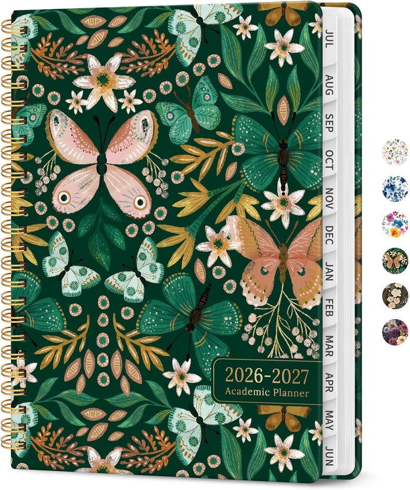 Taja Planner 2026-2027, Academic Year Monthly and Weekly Calendar Planner, Jul 2026 - Jun 2027, Hardcover Teacher Student Planning Agenda book with Tabs, Perfect for School Office Supplies, 8.5" x 11 - Image 1