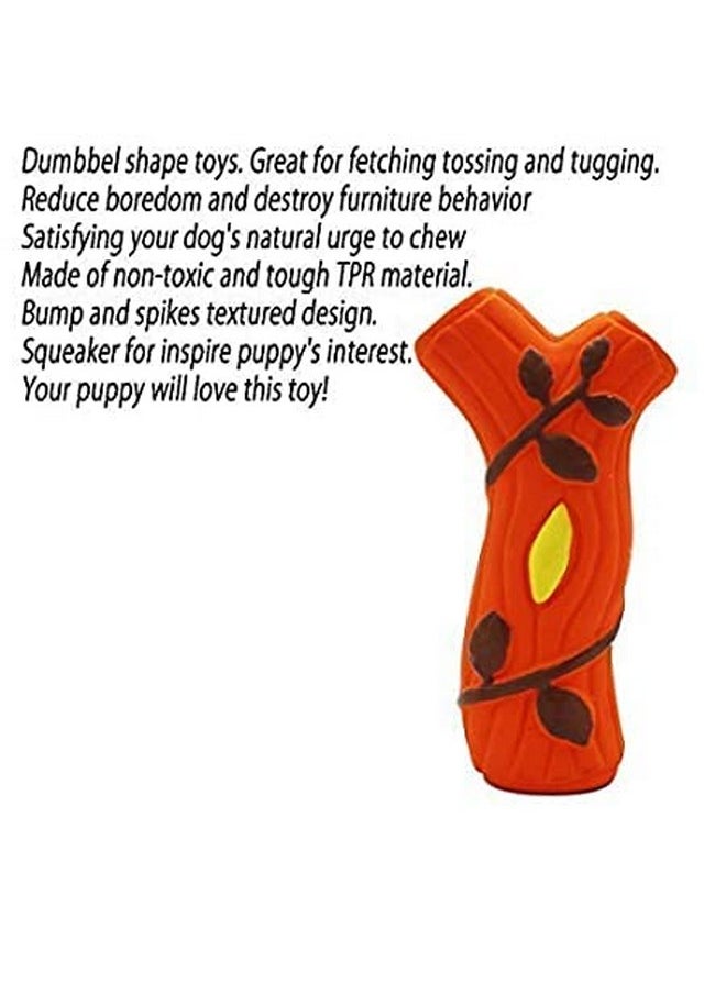 Squeaks Dog Tree Soft Latex Toy Stick Chewable Squeaky Interactive Training Fetch Toy For Dog, Cat & Puppies
