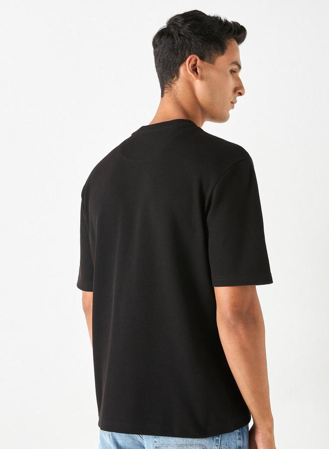 سبلاش فيڤ تيشيرت بياقة دائرية وأكمام قصيرة بنقوش - Image 3