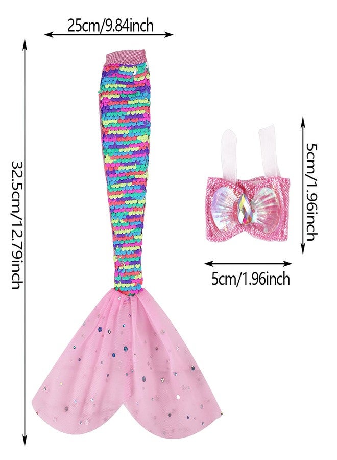 Unicorn Element 5 Pcs 11.5 Inch Girl Doll Mermaid Tail Clothes and Accessories (Dolls are Not Included) - Mermaid Tail Summer Dress, Swimsuit, Bikini - Image 3