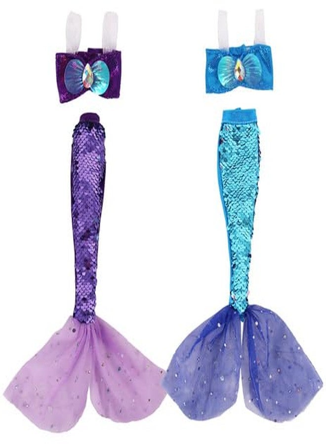 Unicorn Element 5 Pcs 11.5 Inch Girl Doll Mermaid Tail Clothes and Accessories (Dolls are Not Included) - Mermaid Tail Summer Dress, Swimsuit, Bikini - Image 5