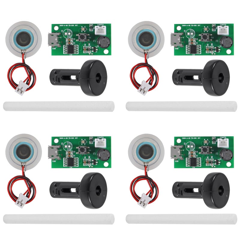 Generic DWEII 4Pcs USB Humidifier Module USB Spray Module Circuit Board Atomization Module 5V Atomization Plate Circuit Board Atomization Module Atomizer DIY Incubation Experimental Equipment  - Image 1