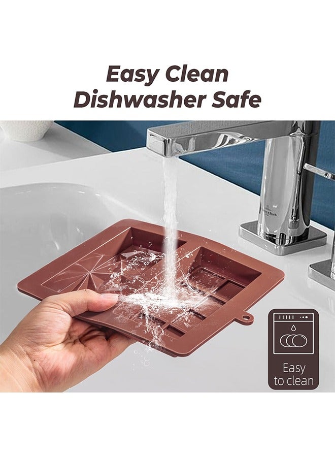 Beyond 2 Pcs Chocolate Mold, Non Stick Silicone Chocolate Bar Mold, Making Chocolate and Filling Knafeh Pistachio Chocolate Bar - Image 4