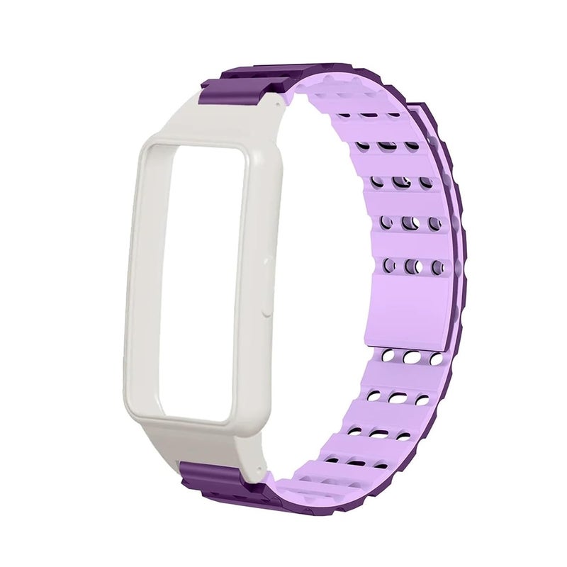 سوار ساعة مغناطيسي واحد بفتحة تهوية لساعات Band 6/6Pro/6NFC/6/7 ذات غطاء سيليكون - Image 4