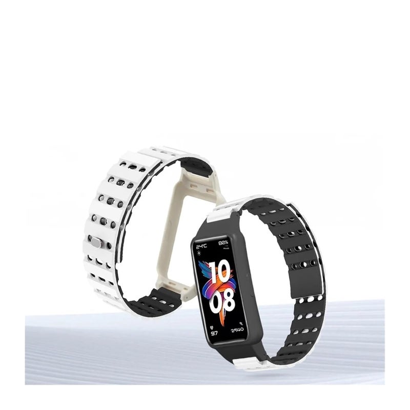 سوار ساعة مغناطيسي واحد بفتحة تهوية لساعات Band 6/6Pro/6NFC/6/7 ذات غطاء سيليكون - Image 3