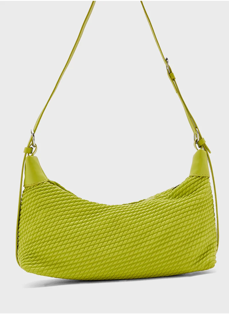 ELLA Embossed Quilted Shoulder Bag