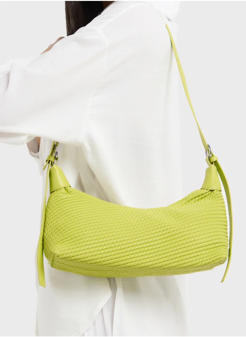 ايلا Embossed Quilted Shoulder Bag