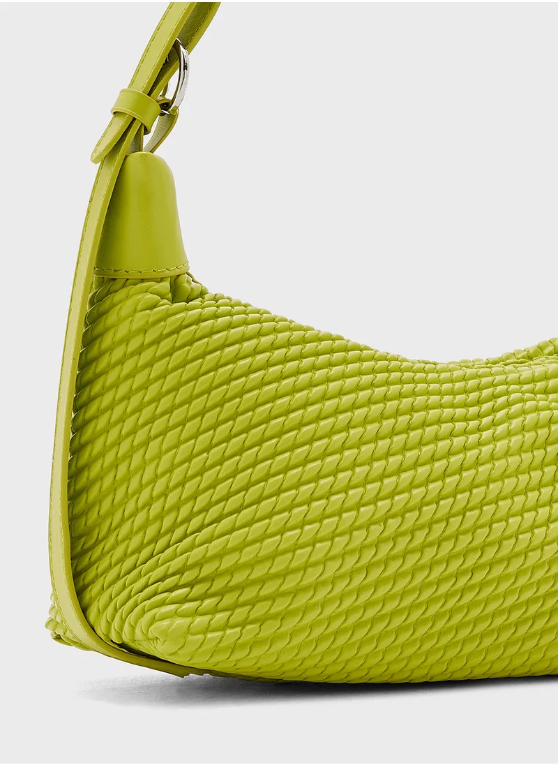 ايلا Embossed Quilted Shoulder Bag