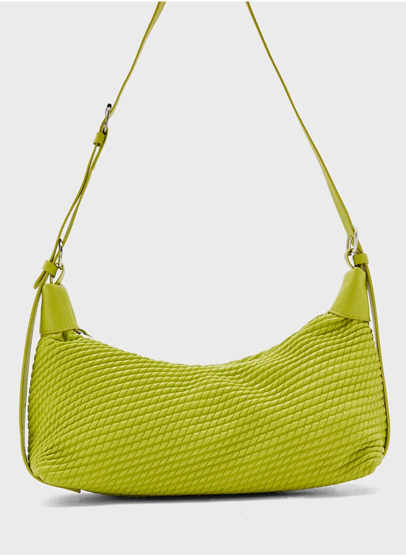 ELLA Embossed Quilted Shoulder Bag