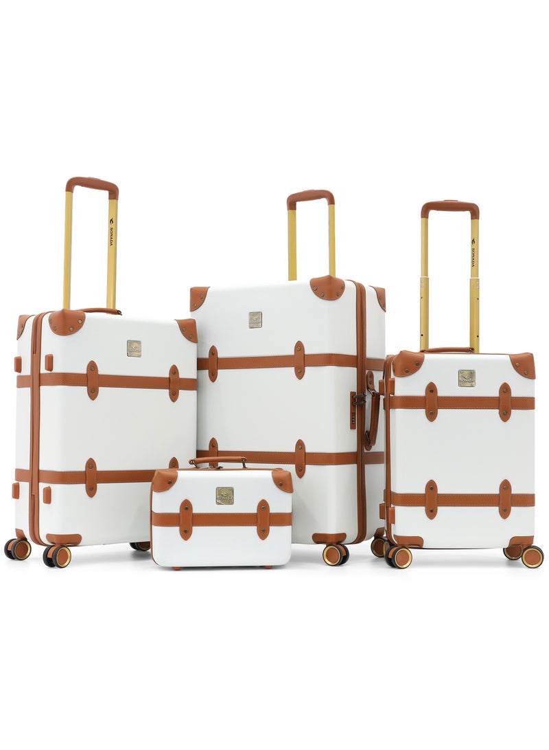 SONADA Premium Hardshell Luggage Set with Spinner Wheels | Durable Travel Suitcase with TSA Lock,White - Image 1