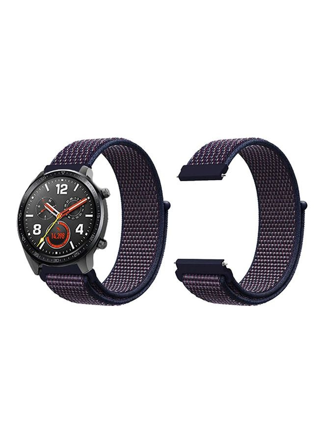 Bison Nylon Replacement Band For Huawei Gt2/Gt Midnight Blue - Image 2