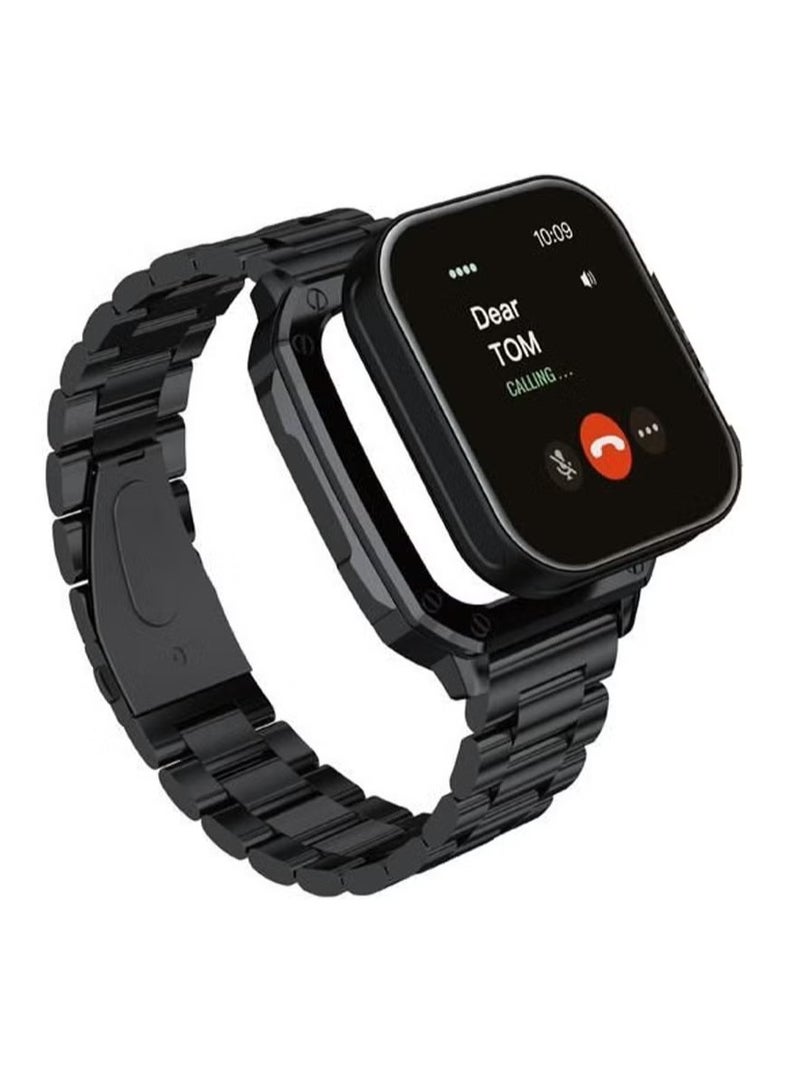 Haino Teko S3 Max Smart Watch with 2 Set Straps, Dial Case, and Wireless Charger for Men and Boys – Premium Fitness Tracker, Heart Rate Monitor, Waterproof, Stylish Design in Black - Image 2