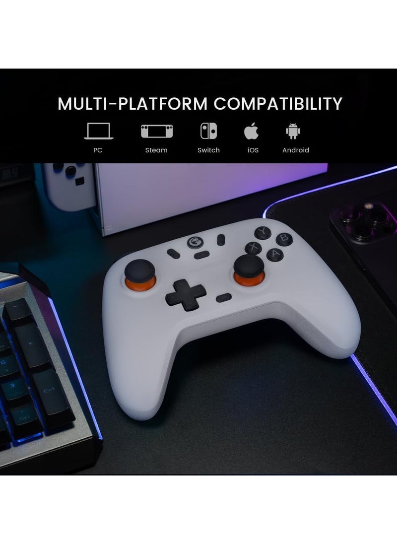 General - Classic Wireless Gamepad GameSir Nova Lite 2.4G Receiver Multiplatform Bluetooth Game Controller for PC, Steam, Switch, iOS, Android Hall Effect Sticks Dual Rumble Motor Precision-Tuned Analog Triggers 600mAh Battery White - Image 1