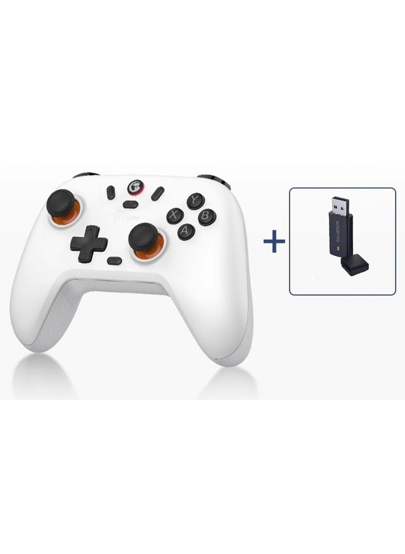General - Classic Wireless Gamepad GameSir Nova Lite 2.4G Receiver Multiplatform Bluetooth Game Controller for PC, Steam, Switch, iOS, Android Hall Effect Sticks Dual Rumble Motor Precision-Tuned Analog Triggers 600mAh Battery White - Image 1