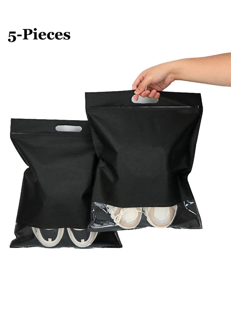 5 Pcs Large Travel Dust Proof Clothes Storage Shoe Bag, Waterproof High-Heeled Shoes Handbag Trainers SportShoe Bags Gym Shoe Pouch Organizer for Men and Women 40*50cm  - Image 1