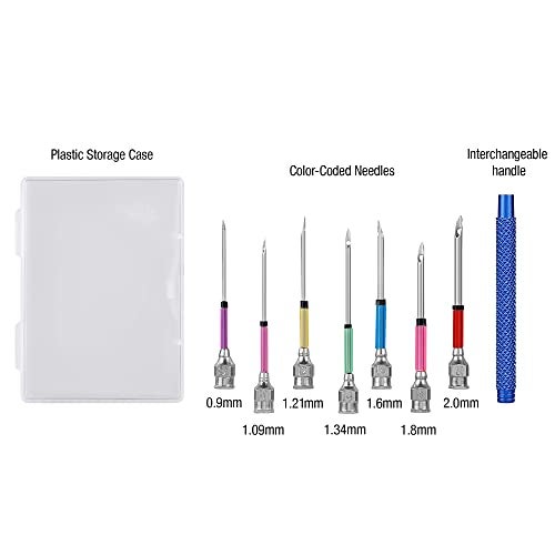 SINGER 8 Piece Punch Needle Embroidery Kit with 7 Assorted Size Punch Needle Heads Interchangeable Handle and Punch Needle Storage Case - Image 3