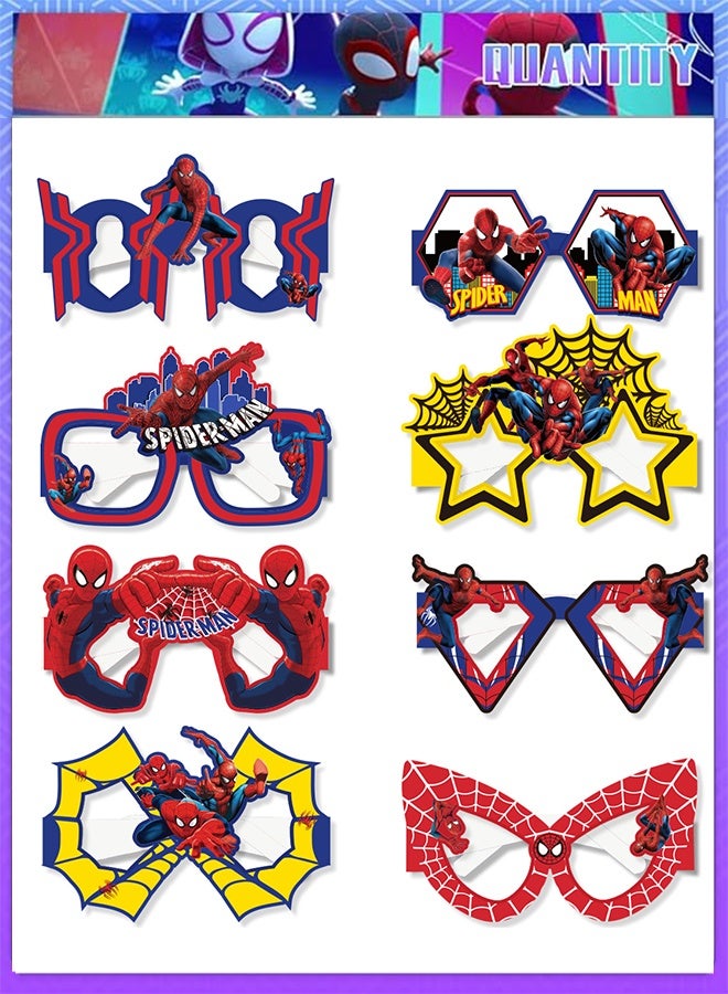 Organizer Spider Themed Party Glasses, Decorative Glasses (Cosplay Style) - Ideal for Spider Themed Kids' Birthday Parties & Party Gifts - Image 2