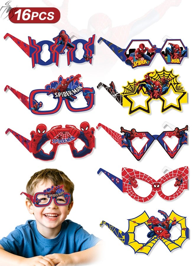 Organizer Spider Themed Party Glasses, Decorative Glasses (Cosplay Style) - Ideal for Spider Themed Kids' Birthday Parties & Party Gifts - Image 1