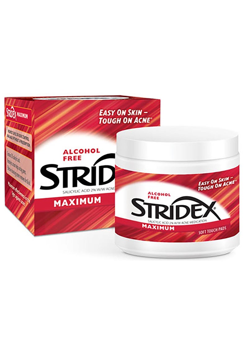 Stridex Daily Care Acne Medication, Maximum Soft Touch Pads, 55 Each