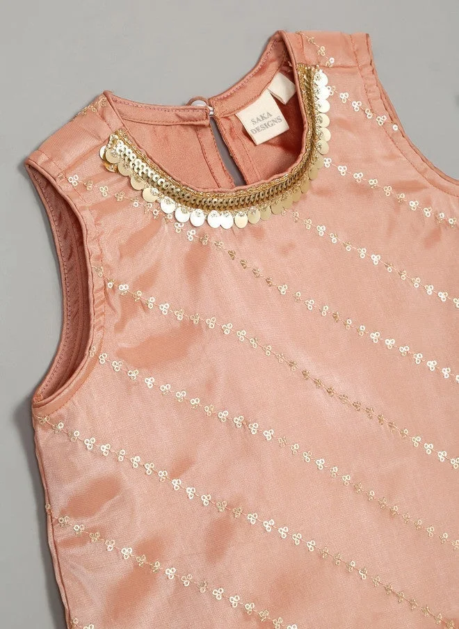 Saka Designs Embroidered Kurta Set for Girls