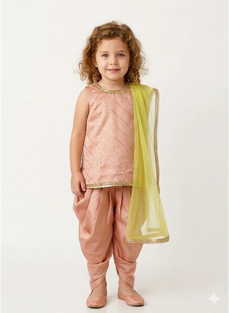 Saka Designs Embroidered Kurta Set for Girls