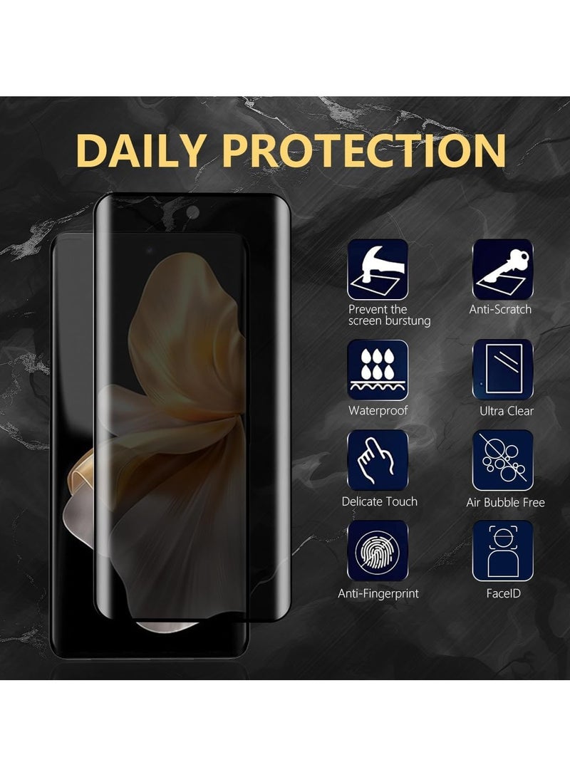 Privacy Screen Protector Compatible with VIVO V30/V30 Pro, 【2 Pack】 Tempered Glass, 9H Hardness Anti-Scratch, Anti-Spy Screen Protector for VIVO V30/V30 Pro - Image 3