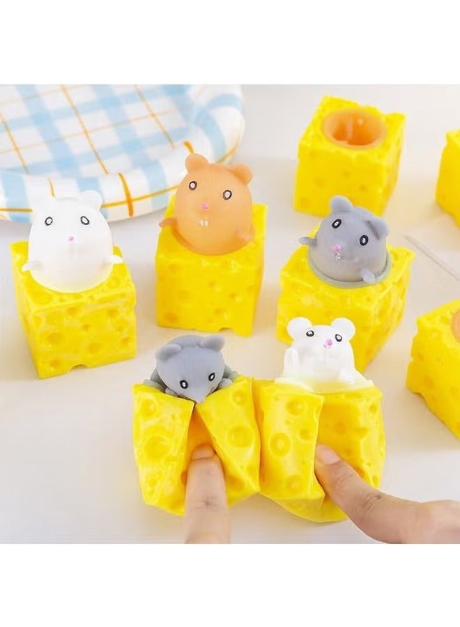 3Pcs Squeeze pops Mouse in Cheese, Squeeze Fidget Toy, Mouse Pop Up Fidget Toy, Stress Relief Toy, Sensory Toy for Kids Adult - Image 4