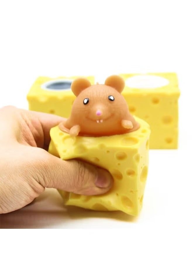 3Pcs Squeeze pops Mouse in Cheese, Squeeze Fidget Toy, Mouse Pop Up Fidget Toy, Stress Relief Toy, Sensory Toy for Kids Adult - Image 5