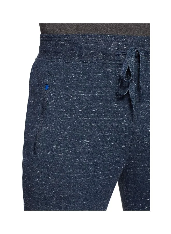 Jockey Blue Snow Melange AM02 Men Super Combed Cotton Rich Slim Fit Joggers with Zipper Pockets for Men | Best Price UAE