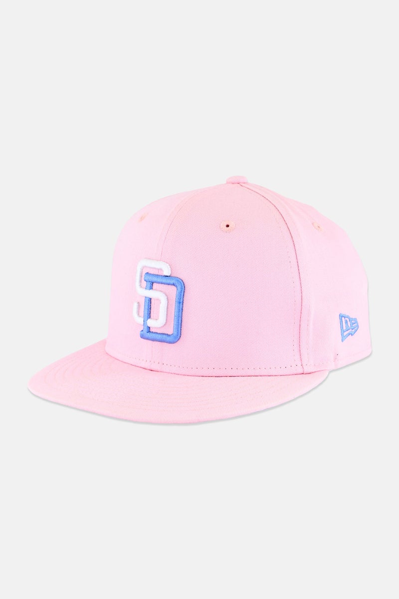 New Era x MLB Men San Diego Padres Fitted Cap, Pink - Image 1