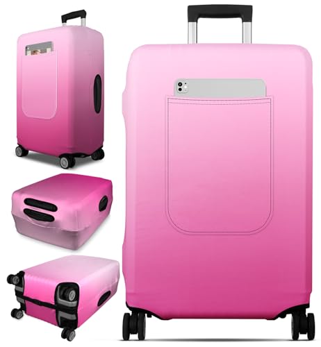 Slohif Luggage Cover for Suitcase Tsa Approved Protector Luggage Sleeve Large Suit Case Cover Travel Stretch Baggage Case Protective Washable Fit 1820 Inch Rose Gradient XS - Image 1