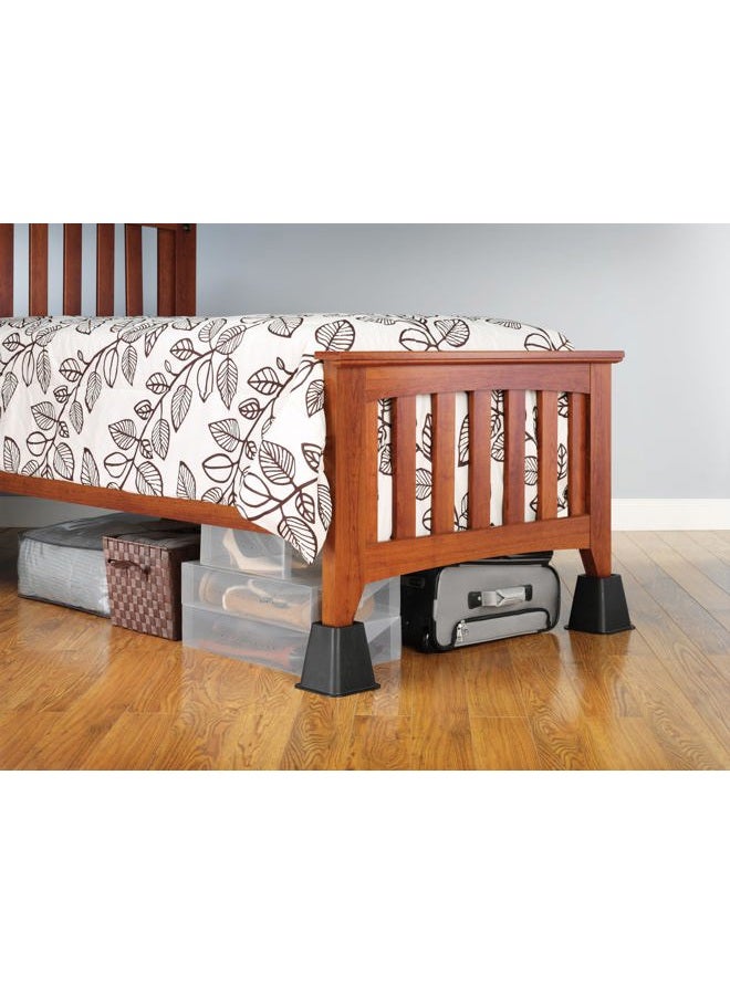 Whitmor Bed Risers - Black (Set of 4) - Image 5
