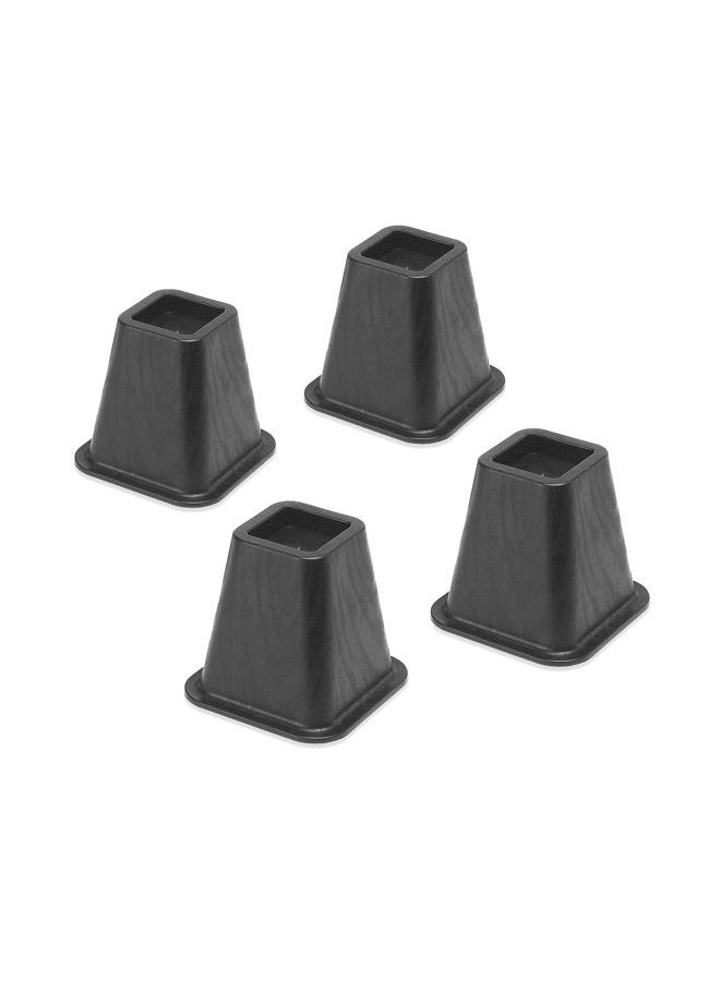 Whitmor Bed Risers - Black (Set of 4) - Image 1