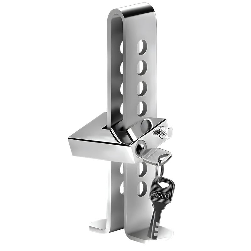 iWagon-8 Hole Brake Clutch Pedal Car Lock Universal Anti-Theft Adjustable Accelerator Throttle Locking Rod - Image 1