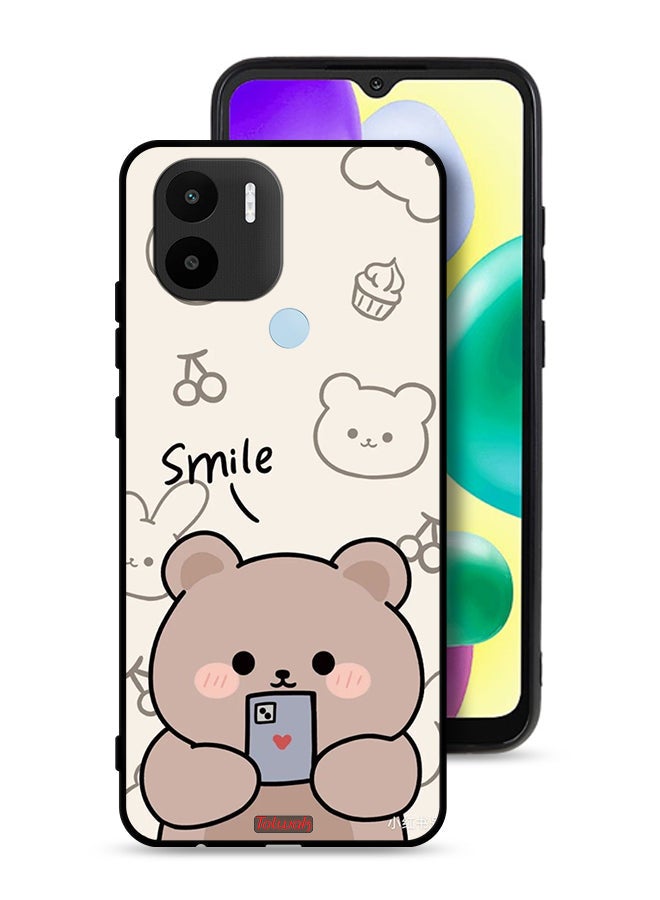 Tolwak Xiaomi Redmi A1 Plus Protective Case Cover Smile Bear Art - Image 1