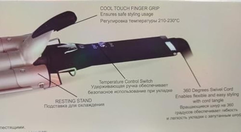 Hair Curler/3 Fingers/360 Degree Rotating Cord/Multifunctional Straightening Curling Iron - Image 5