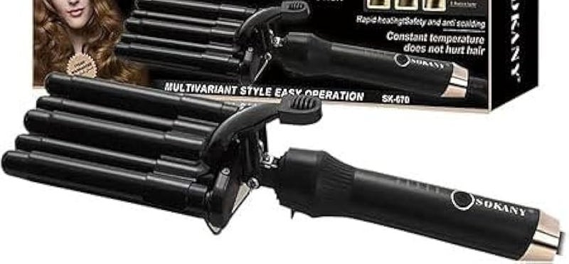 Hair Curler/3 Fingers/360 Degree Rotating Cord/Multifunctional Straightening Curling Iron - Image 1