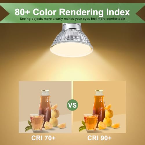 SerBion GU10 120V 50W Halogen Light Bulbs for Track and Range Hood, GU10+C Candle Warmer Lamp with Dimmable, 2700K Warm White, 6000+Hours Long-Lasting Pack of 6 - Image 5