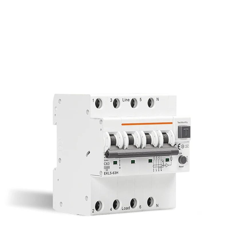 EKL5 نوع AC RCBO قاطع الدائرة الأوتوماتيكي 2P 16A 10KA 30mA حماية ضد التسرب الزائد للتيار - Image 3