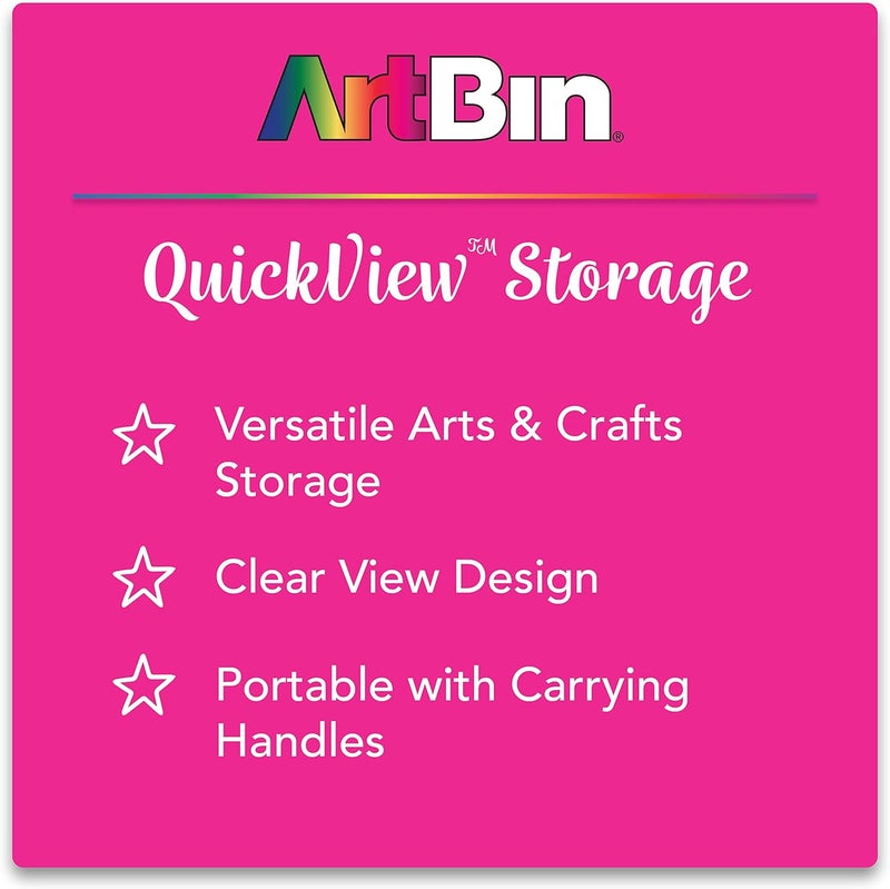 ArtBin 6961AB Quick View Deep Base Carrying Case with Removable Dividers, Portable Art & Craft Storage Box, 15", Clear - Image 5