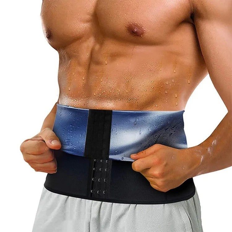 Bluejw Sweat Shaper Men's Slimming Waist Trainer Vest - Neoprene-Free Waist Trimmer for Weight Loss - Sauna Effect Cincher - Image 2