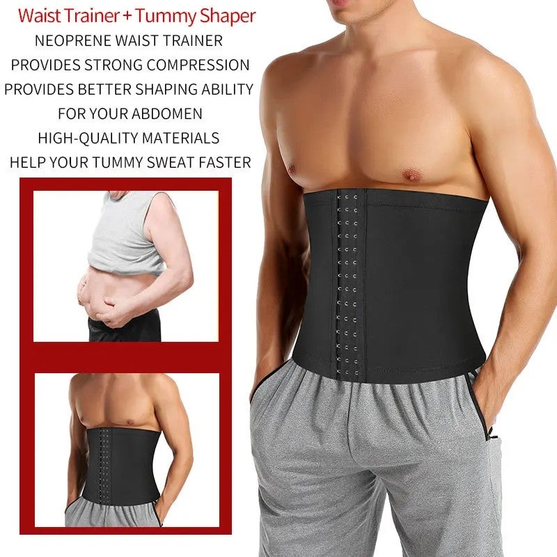Bluejw Sweat Shaper Men's Slimming Waist Trainer Vest - Neoprene-Free Waist Trimmer for Weight Loss - Sauna Effect Cincher - Image 4