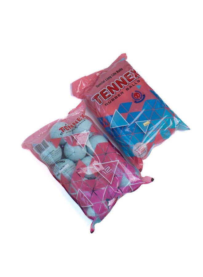 Tennex كرة كريكيت مطاطية TENNEX - لون أبيض | مصنوعة من المطاط للبطولات وكريكيت الشوارع والتدريب (عبوة من 12) - Image 3