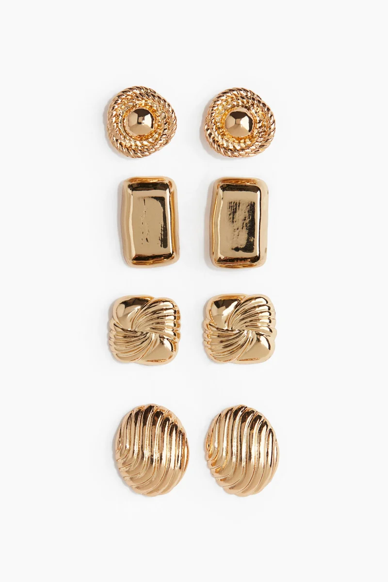 H&M 4 pairs stud earrings