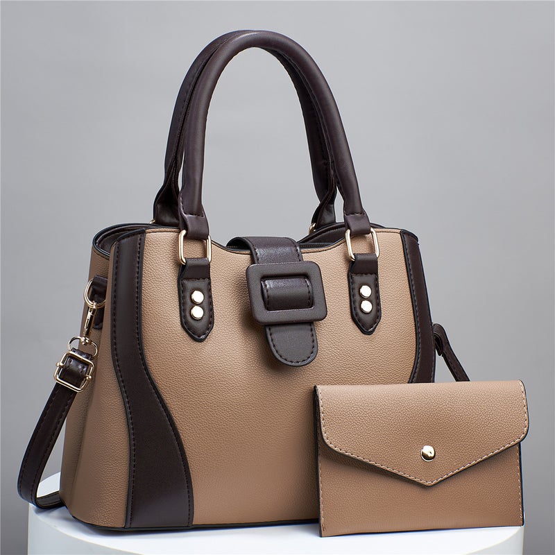 Litchi Pattern Fashionable Women'S Handbag Texture New Large-Capacity Shoulder Crossbody Bag - Image 1